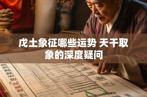 戊土象征哪些运势 天干取象的深度疑问