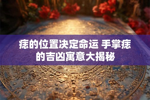 痣的位置决定命运 手掌痣的吉凶寓意大揭秘