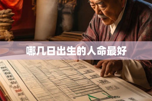 哪几日出生的人命最好