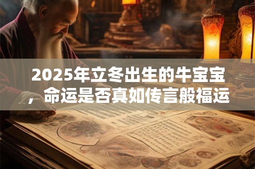2025年立冬出生的牛宝宝，命运是否真如传言般福运满满