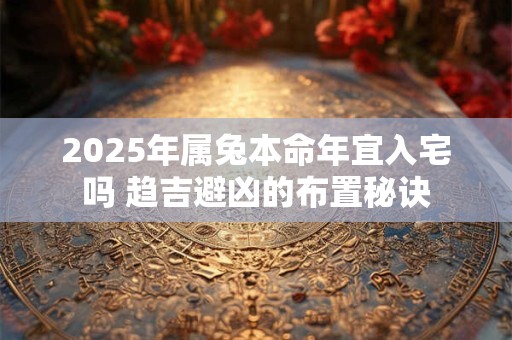 2025年属兔本命年宜入宅吗 趋吉避凶的布置秘诀