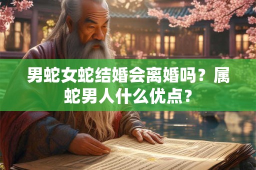 男蛇女蛇结婚会离婚吗？属蛇男人什么优点？
