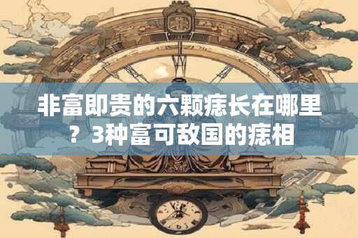 非富即贵的六颗痣长在哪里？3种富可敌国的痣相