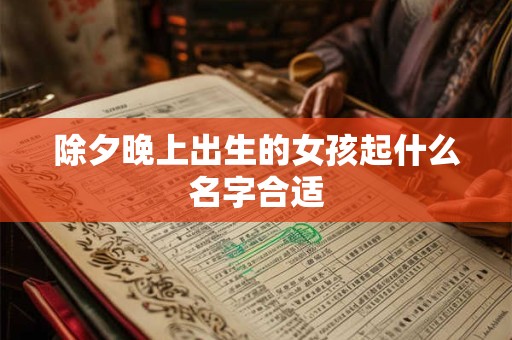 除夕晚上出生的女孩起什么名字合适