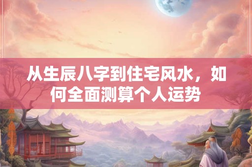 从生辰八字到住宅风水，如何全面测算个人运势