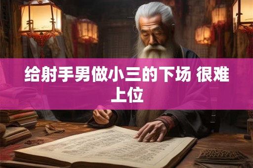 给射手男做小三的下场 很难上位