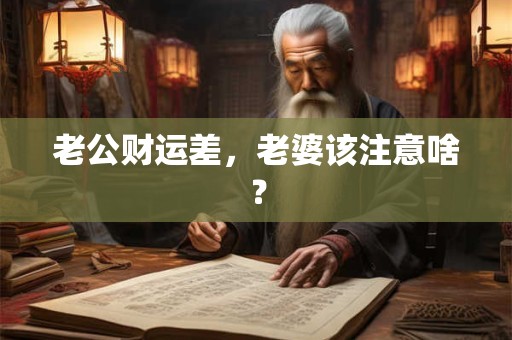 老公财运差，老婆该注意啥？