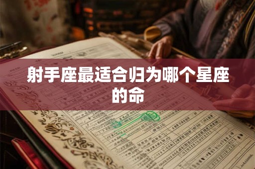 射手座最适合归为哪个星座的命