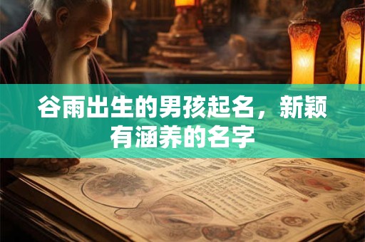 谷雨出生的男孩起名，新颖有涵养的名字