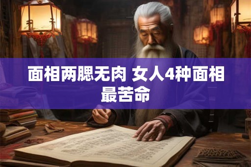 面相两腮无肉 女人4种面相最苦命