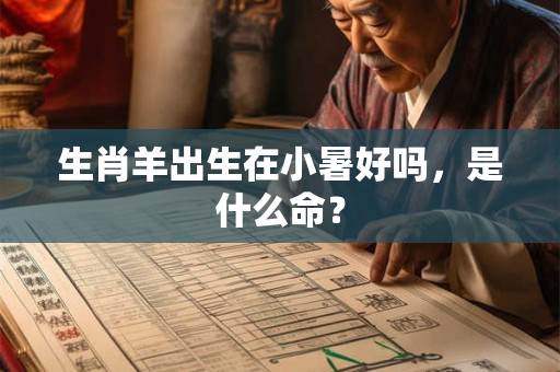 生肖羊出生在小暑好吗，是什么命？