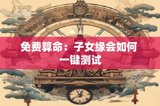 详细阅读:免费算命:子女缘会如何 一键测试 免费算命:子女缘会如何 一键测试