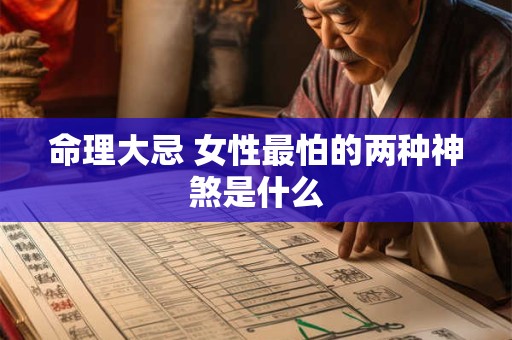 命理大忌 女性最怕的两种神煞是什么