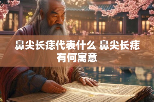 鼻尖长痣代表什么 鼻尖长痣有何寓意