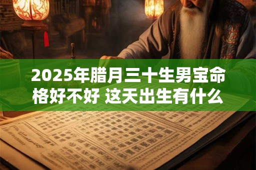 2025年腊月三十生男宝命格好不好 这天出生有什么特殊命理