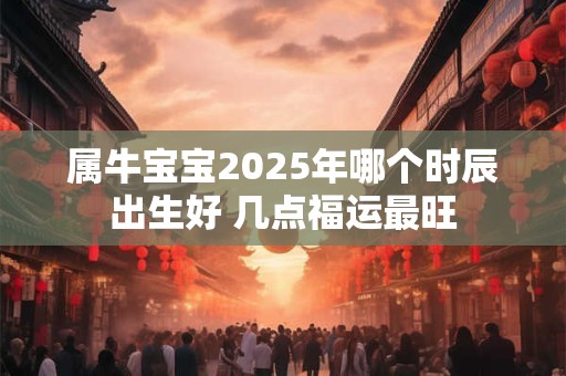 属牛宝宝2026年哪个时辰出生好 几点福运最旺 属牛宝宝2026年哪个时辰出生好 几点福运最旺