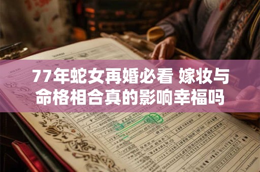 77年蛇女再婚必看 嫁妆与命格相合真的影响幸福吗