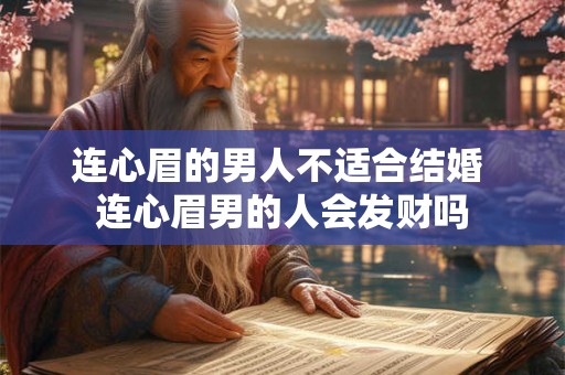 连心眉的男人不适合结婚 连心眉男的人会发财吗