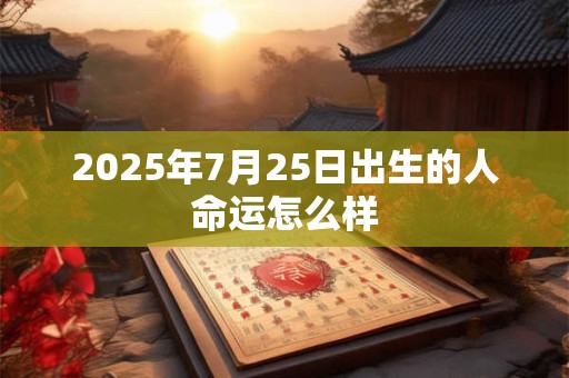 2025年7月25日出生的人命运怎么样