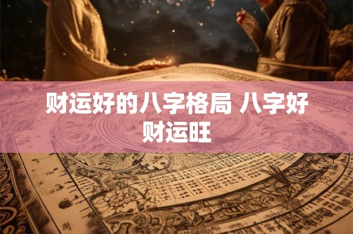 财运好的八字格局 八字好财运旺