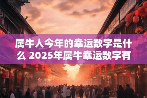 属牛人今年的幸运数字是什么 2026年属牛幸运数字有哪些