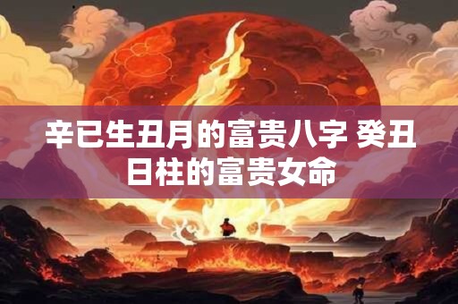 辛已生丑月的富贵八字 癸丑日柱的富贵女命