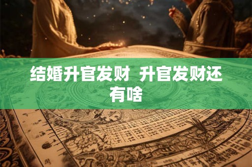 结婚升官发财  升官发财还有啥