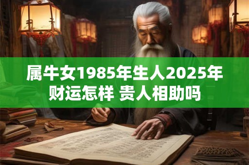 属牛女1985年生人2025年财运怎样 贵人相助吗