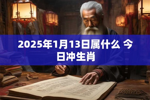 2025年1月13日属什么 今日冲生肖