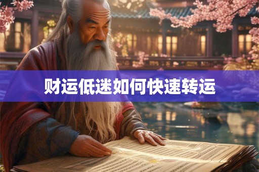 财运低迷如何快速转运