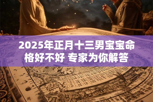 2025年正月十三男宝宝命格好不好 专家为你解答