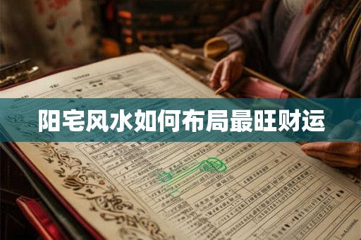 阳宅风水如何布局最旺财运