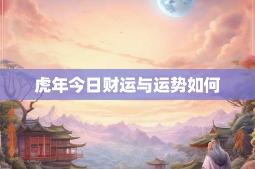 虎年今日财运与运势如何