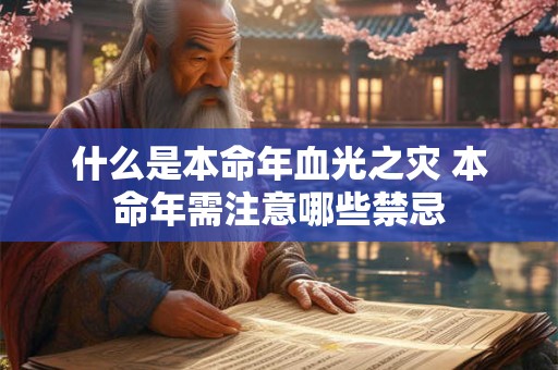 什么是本命年血光之灾 本命年需注意哪些禁忌