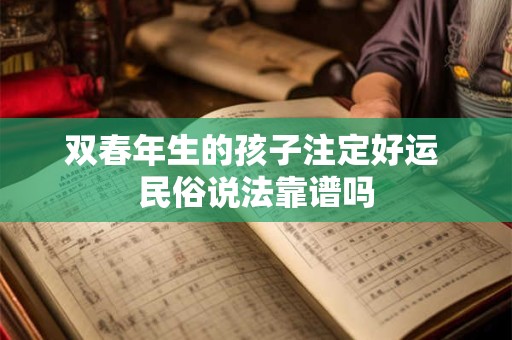 双春年生的孩子注定好运 民俗说法靠谱吗
