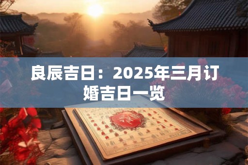 良辰吉日:2025年三月订婚吉日一览 良辰吉日:2025年三月订婚吉日一览