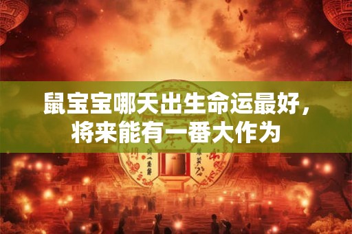鼠宝宝哪天出生命运最好，将来能有一番大作为