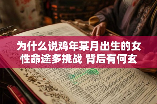 为什么说鸡年某月出生的女性命途多挑战 背后有何玄机 为什么说鸡年某月出生的女性命途多挑战 背后有何玄机