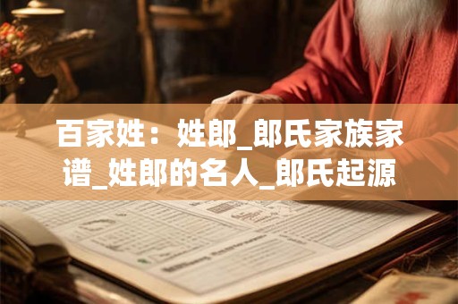百家姓：姓郎_郎氏家族家谱_姓郎的名人_郎氏起源