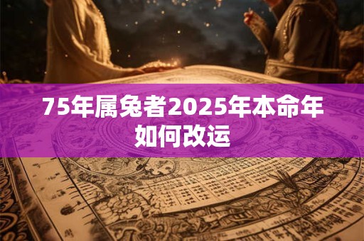 75年属兔者2025年本命年如何改运