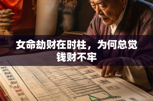 女命劫财在时柱，为何总觉钱财不牢