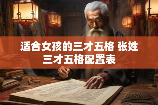 适合女孩的三才五格 张姓三才五格配置表