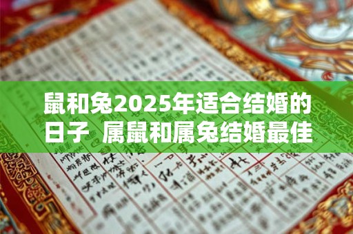 鼠和兔2025年适合结婚的日子  属鼠和属兔结婚最佳吉日