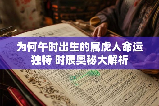 为何午时出生的属虎人命运独特 时辰奥秘大解析