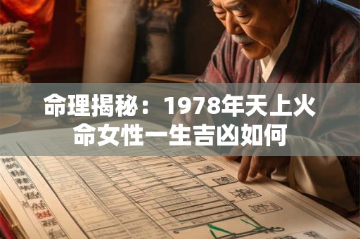 命理揭秘：1978年天上火命女性一生吉凶如何