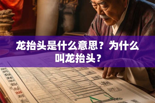 龙抬头是什么意思？为什么叫龙抬头？