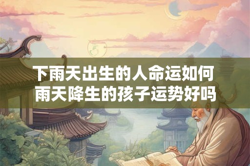 下雨天出生的人命运如何 雨天降生的孩子运势好吗