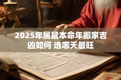 2025年属鼠本命年搬家吉凶如何 选哪天最旺