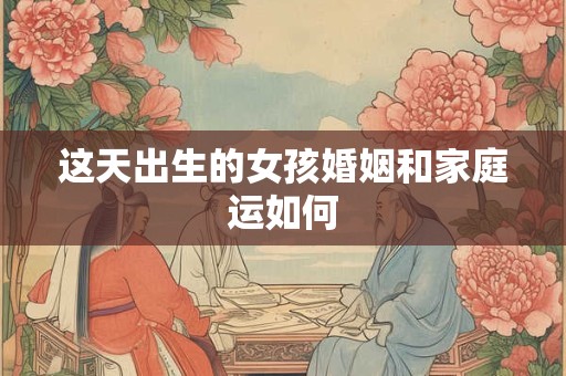 这天出生的女孩婚姻和家庭运如何