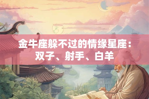 金牛座躲不过的情缘星座：双子、射手、白羊